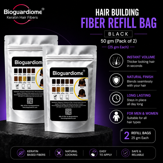 Bioguardiome black hair building fiber refill bags
